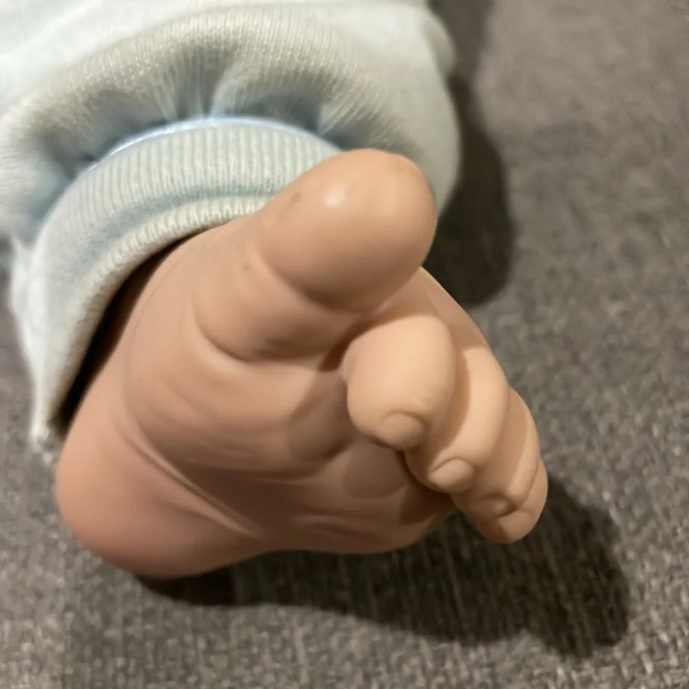 Adora Name Your Own Baby Doll Boy with Blue romper and Bib Blond hair